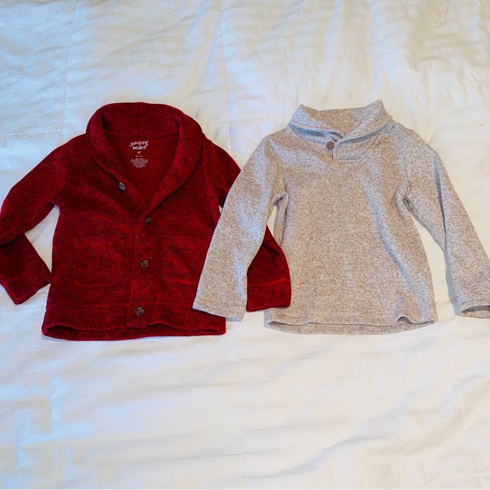 💛 🎉HP🎉 2 Jumping Beans Boy’s Fleece Lined Shaw Shirt and Button-up 4T